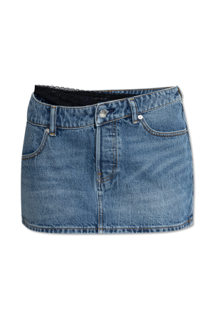スカート GIVENCHY Woman Skirt Denim BW40Z9516F 420 Givenchy Long Denim Skirt in Medium Blue | FWRD